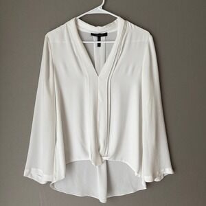 BCBGMAXAZRIA sz XS white‎ career blouse
